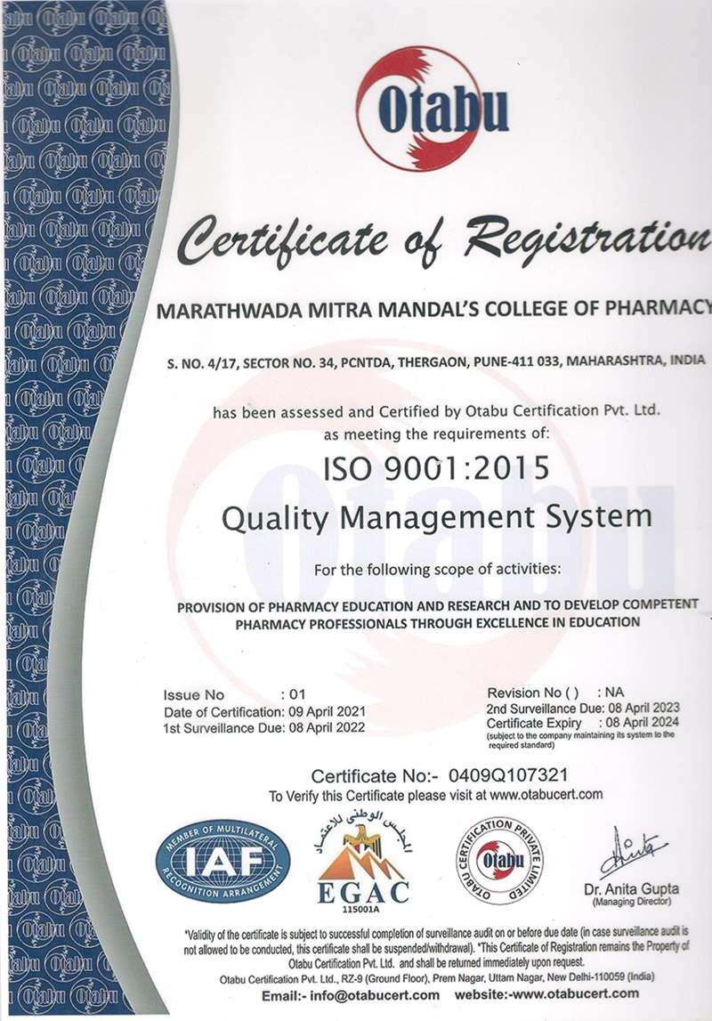 Marathwada Mitramandals College of Pharmacy